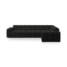 Kendal 6-Sitzer Ecksofa Rechts, mit Bezug aus Strukturierter Stoff (Ota12) in Schwarz, 332x231 cm – Bild 1