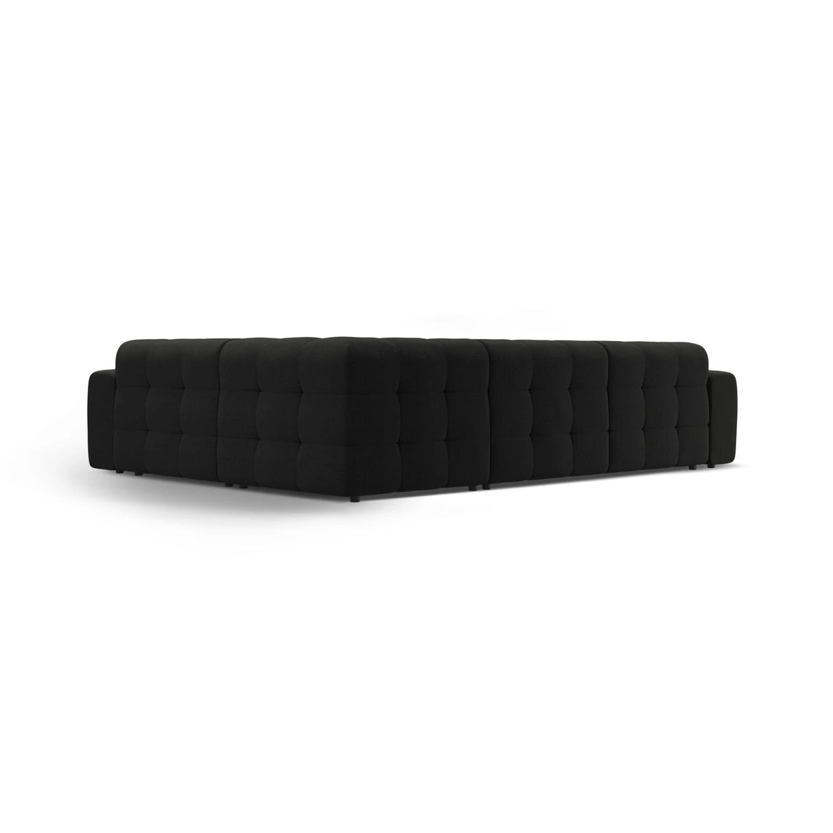 Kendal 6-Sitzer Ecksofa Rechts, mit Bezug aus Strukturierter Stoff (Ota12) in Schwarz, 332x231 cm – Bild 5
