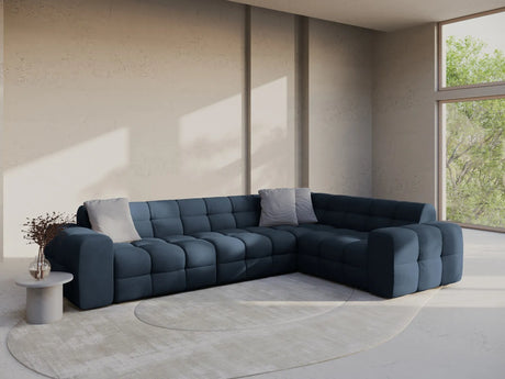 Kendal 6-Sitzer Ecksofa Rechts, mit Bezug aus Strukturierter Stoff (Ota18) in Marineblau, 332x231 cm – Bild 2
