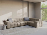 Kendal 6-Sitzer Ecksofa Rechts, mit Bezug aus Strukturierter Stoff (Ota7) in Dunkelbeige, 332x231 cm – Bild 2