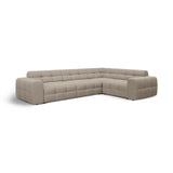 Kendal 6-Sitzer Ecksofa Rechts, mit Bezug aus Strukturierter Stoff (Ota7) in Dunkelbeige, 332x231 cm – Bild 4