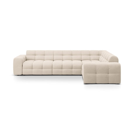 Kendal 6-Sitzer Ecksofa Rechts, mit Bezug aus Strukturierter Stoff (Ota8) in Beige, 332x231 cm – Bild 1