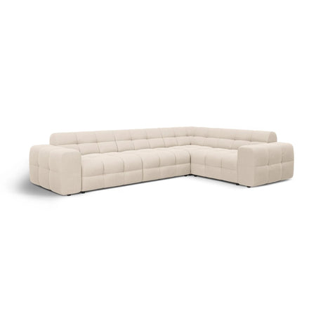 Kendal 6-Sitzer Ecksofa Rechts, mit Bezug aus Strukturierter Stoff (Ota8) in Beige, 332x231 cm – Bild 4