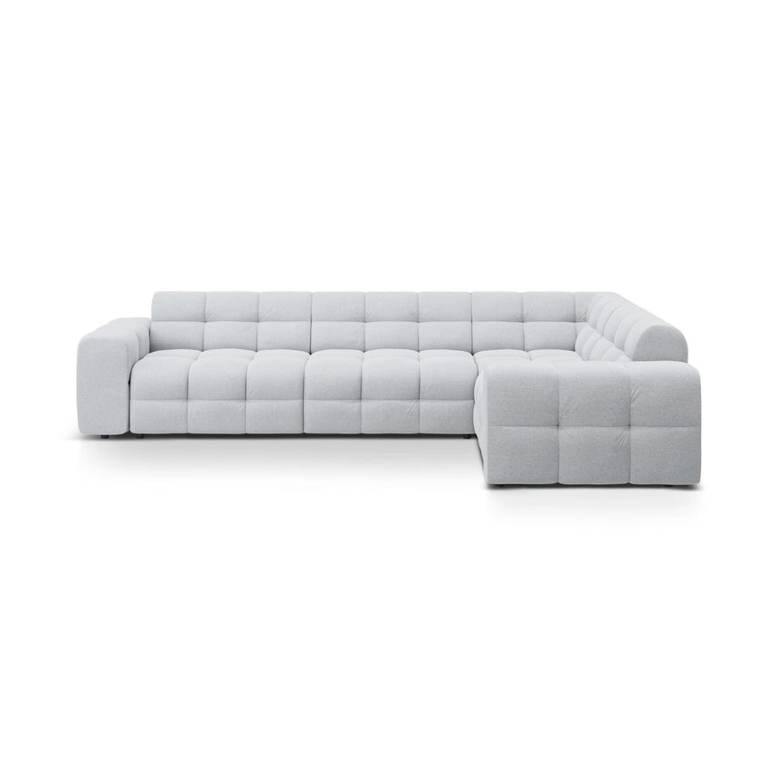 Kendal 6-Sitzer Ecksofa Rechts, mit Bezug aus Strukturierter Stoff (Ota9) in Hellgrau, 332x231 cm – Bild 1