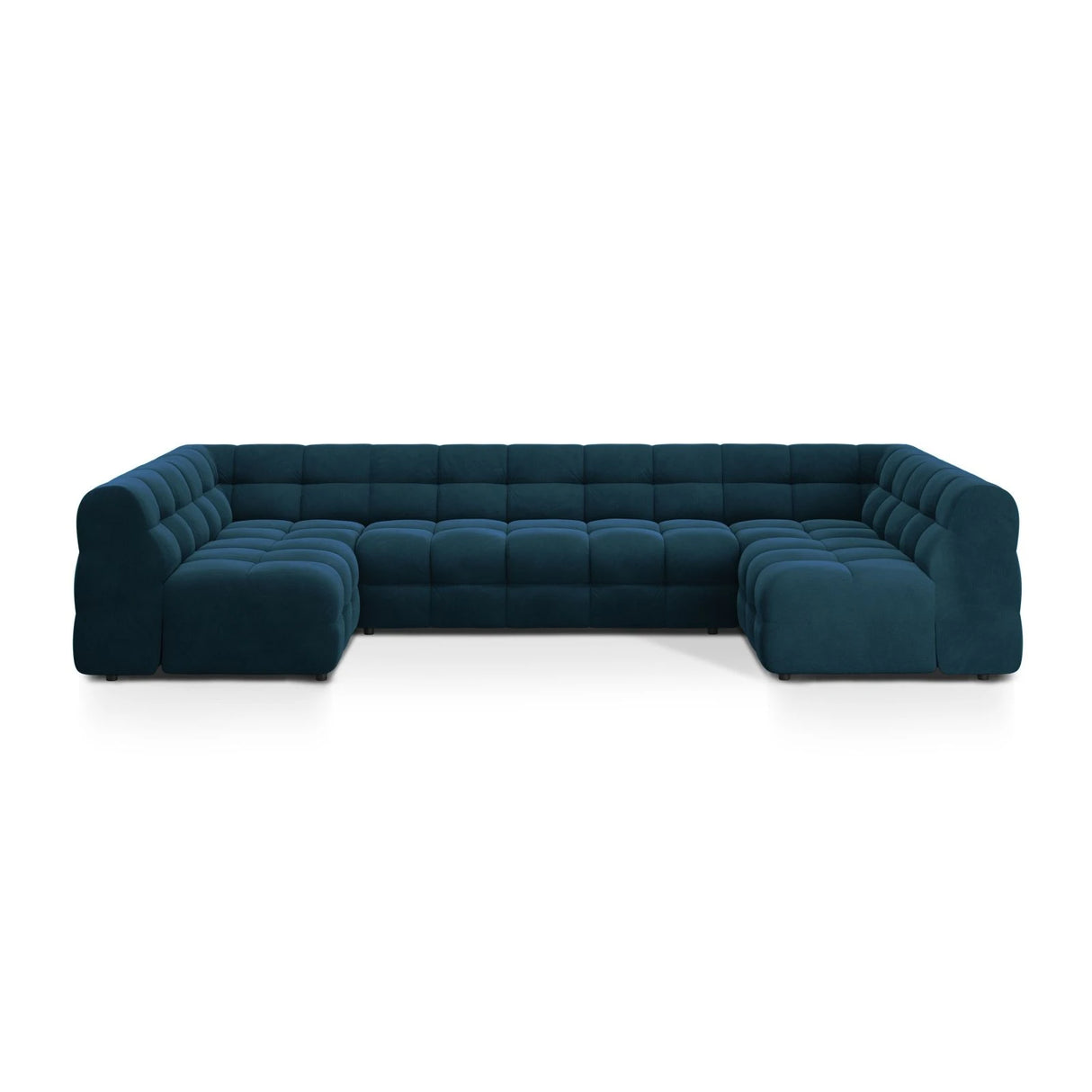 Kendal 7-Sitzer Panorama-Sofa mit Bezug aus Samt (Ma2211) in Marineblau, 372x203 cm – Bild 1