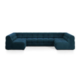 Kendal 7-Sitzer Panorama-Sofa mit Bezug aus Samt (Ma2211) in Marineblau, 372x203 cm – Bild 1