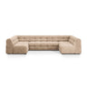 Kendal 7-Sitzer Panorama-Sofa mit Bezug aus Samt (Ma2282) in Almond Beige, 372x203 cm – Bild 1