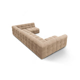 Kendal 7-Sitzer Panorama-Sofa mit Bezug aus Samt (Ma2282) in Almond Beige, 372x203 cm – Bild 5