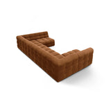 Kendal 7-Sitzer Panorama-Sofa mit Bezug aus Samt (Ma2286) in Camel, 372x203 cm – Bild 5