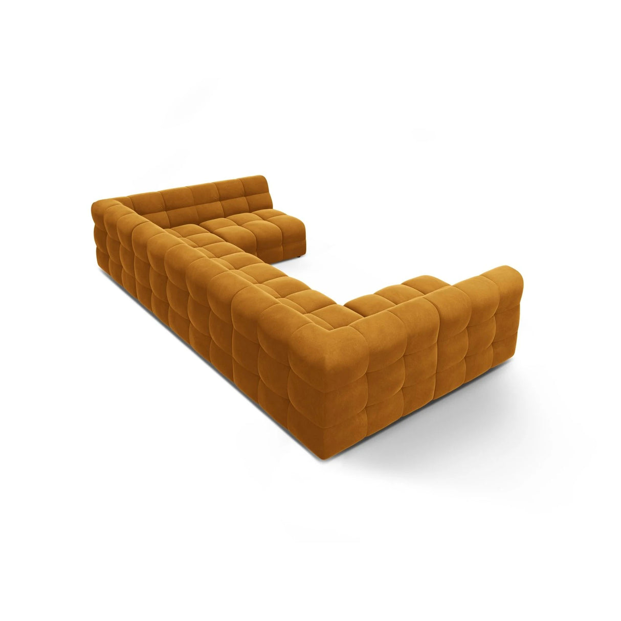 Kendal 7-Sitzer Panorama-Sofa mit Bezug aus Samt (Ma2288) in Mustard, 372x203 cm – Bild 5