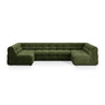 Kendal 7-Sitzer Panorama-Sofa mit Bezug aus Samt (Ma2295) in Army Green, 372x203 cm – Bild 1