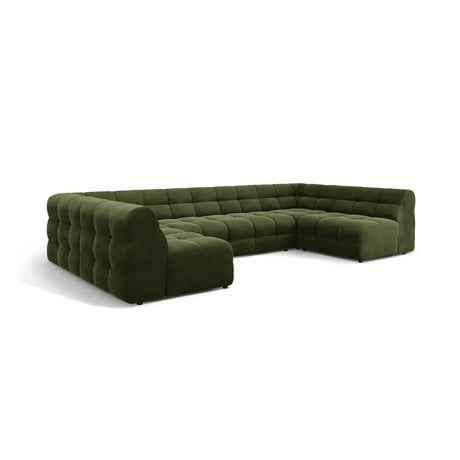 Kendal 7-Sitzer Panorama-Sofa mit Bezug aus Samt (Ma2295) in Army Green, 372x203 cm – Bild 4