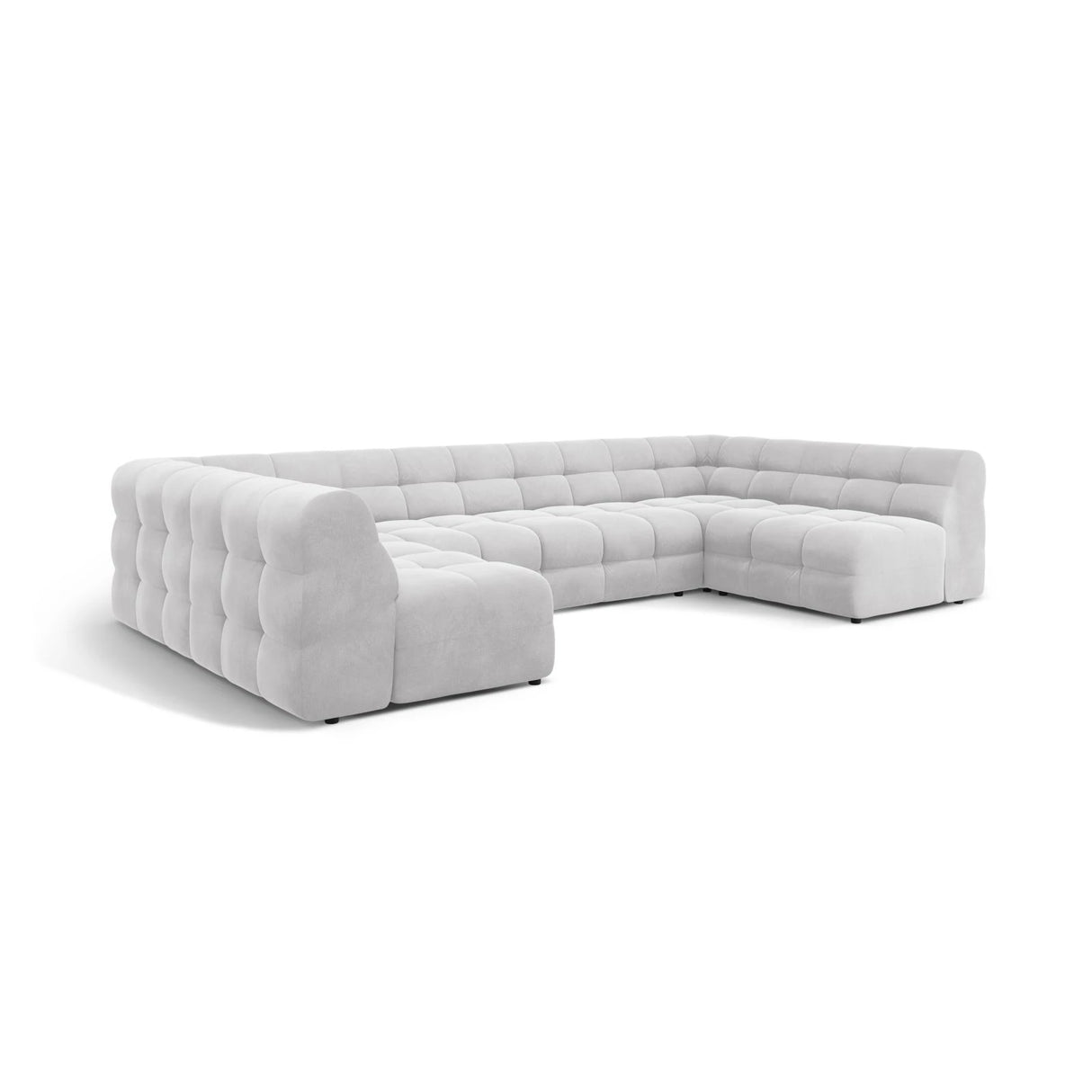Kendal 7-Sitzer Panorama-Sofa mit Bezug aus Samt oder Strukturstoff, 372x203 cm – Bild 4