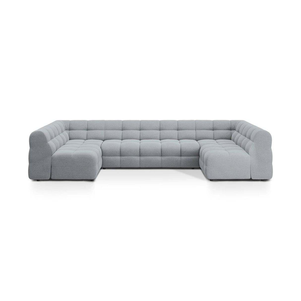 Kendal 7-Sitzer Panorama-Sofa mit Bezug aus Strukturierter Stoff (Ota10) in Platinum, 372x203 cm – Bild 1