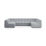Kendal 7-Sitzer Panorama-Sofa mit Bezug aus Strukturierter Stoff (Ota10) in Platinum, 372x203 cm – Bild 1