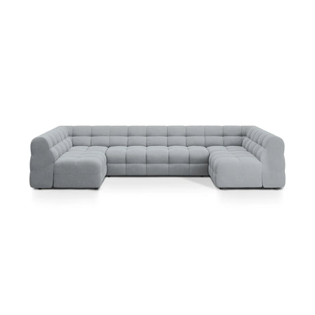 Kendal 7-Sitzer Panorama-Sofa mit Bezug aus Strukturierter Stoff (Ota10) in Platinum, 372x203 cm – Bild 1