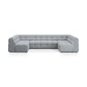 Kendal 7-Sitzer Panorama-Sofa mit Bezug aus Strukturierter Stoff (Ota10) in Platinum, 372x203 cm – Bild 1
