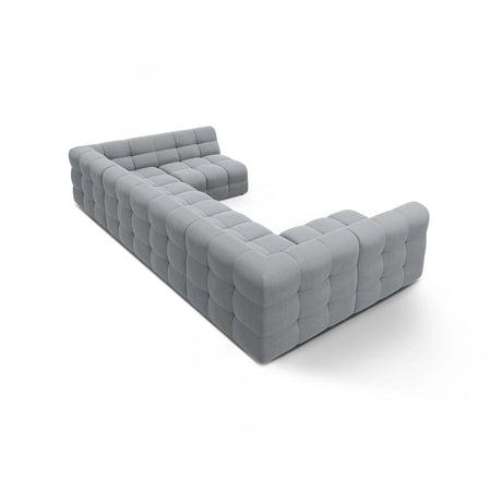 Kendal 7-Sitzer Panorama-Sofa mit Bezug aus Strukturierter Stoff (Ota10) in Platinum, 372x203 cm – Bild 5