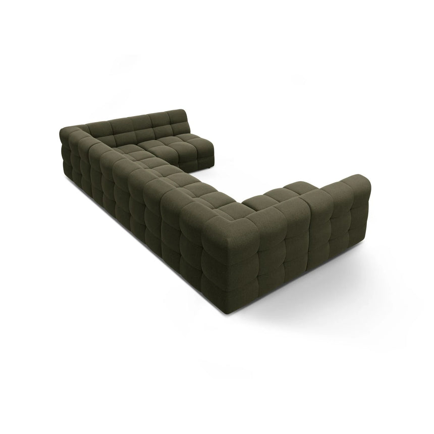 Kendal 7-Sitzer Panorama-Sofa mit Bezug aus Strukturierter Stoff (Ota13) in Amazon grün, 372x203 cm – Bild 5