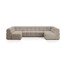 Kendal 7-Sitzer Panorama-Sofa mit Bezug aus Strukturierter Stoff (Ota7) in Dunkelbeige, 372x203 cm – Bild 1