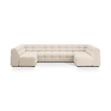 Kendal 7-Sitzer Panorama-Sofa mit Bezug aus Strukturierter Stoff (Ota8) in Beige, 372x203 cm – Bild 1