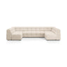 Kendal 7-Sitzer Panorama-Sofa mit Bezug aus Strukturierter Stoff (Ota8) in Beige, 372x203 cm – Bild 1