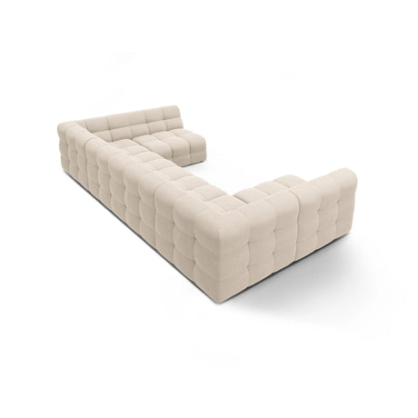 Kendal 7-Sitzer Panorama-Sofa mit Bezug aus Strukturierter Stoff (Ota8) in Beige, 372x203 cm – Bild 5