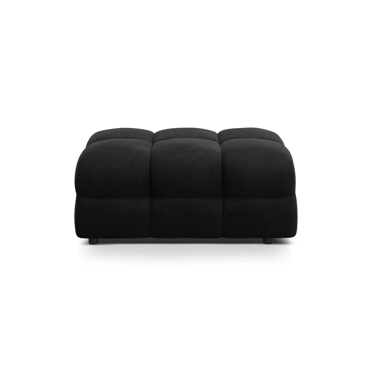 Kendal Pouf mit Bezug aus Samt (Ma2219) in Schwarz, 104x72 cm – Bild 1
