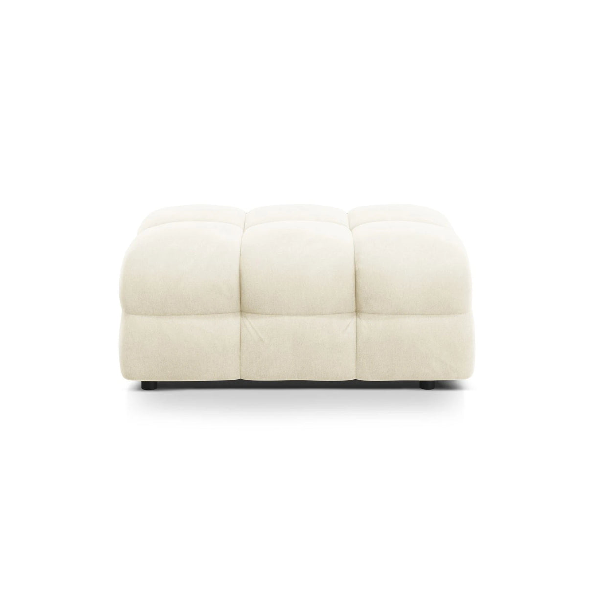 Kendal Pouf mit Bezug aus Samt (Ma2256) in Elfenbein, 104x72 cm – Bild 1