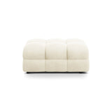 Kendal Pouf mit Bezug aus Samt (Ma2256) in Elfenbein, 104x72 cm – Bild 1