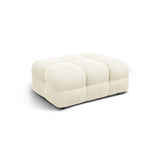 Kendal Pouf mit Bezug aus Samt (Ma2256) in Elfenbein, 104x72 cm – Bild 3