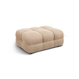 Kendal Pouf mit Bezug aus Samt (Ma2282) in Almond Beige, 104x72 cm – Bild 3