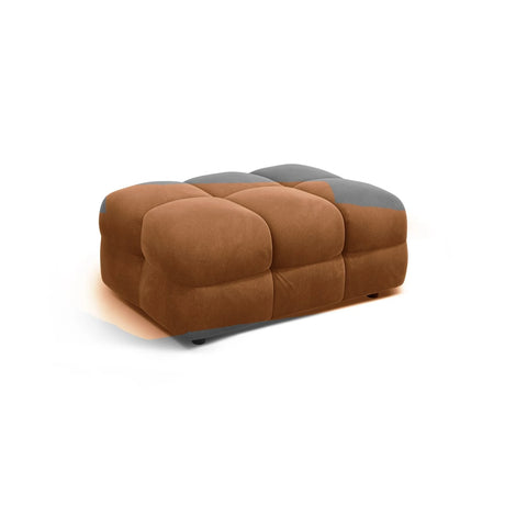 Kendal Pouf mit Bezug aus Samt (Ma2286) in Camel, 104x72 cm – Bild 3