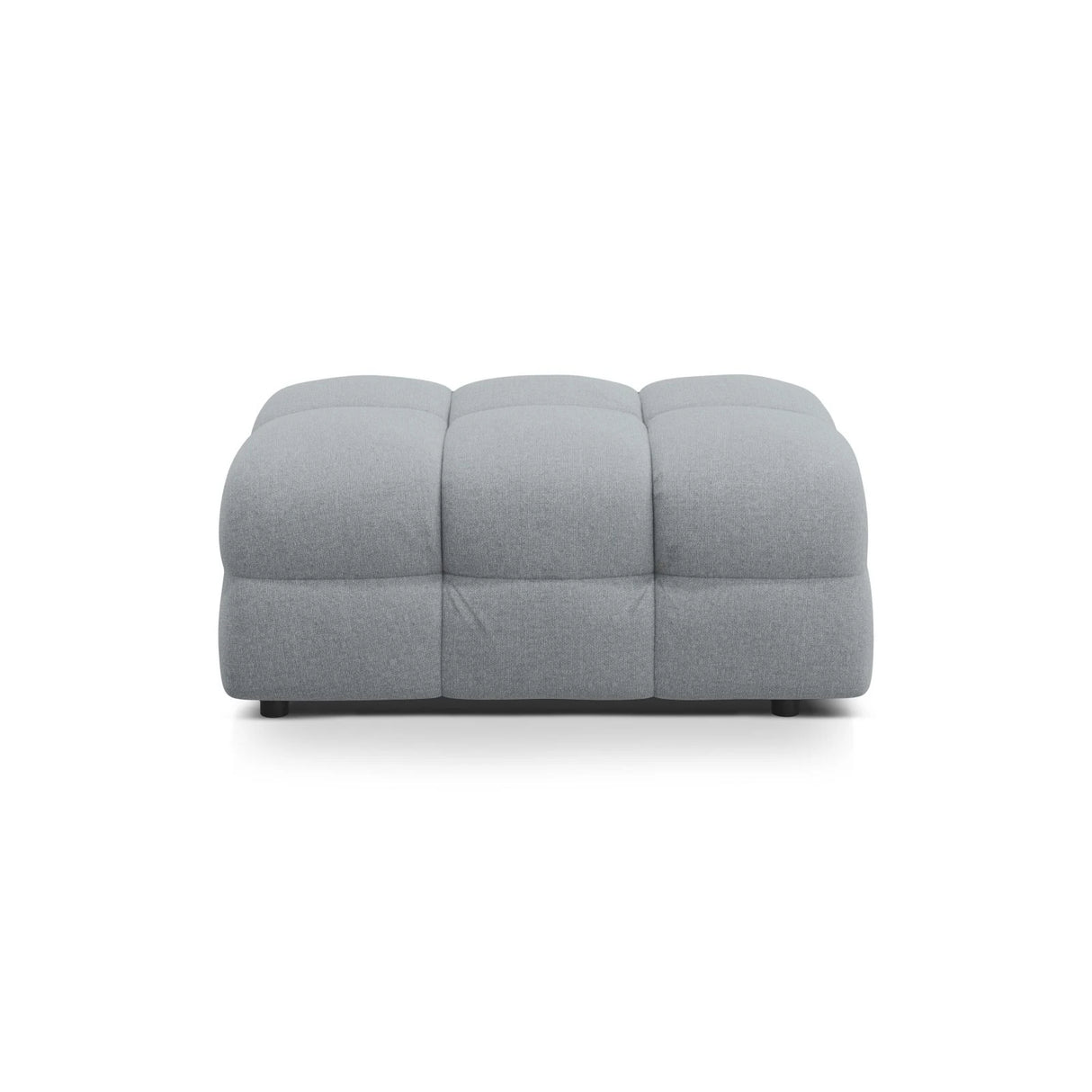 Kendal Pouf mit Bezug aus Strukturierter Stoff (Ota10) in Platinum, 104x72 cm – Bild 1