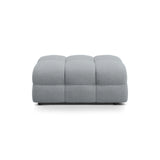 Kendal Pouf mit Bezug aus Strukturierter Stoff (Ota10) in Platinum, 104x72 cm – Bild 1