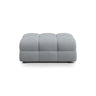 Kendal Pouf mit Bezug aus Strukturierter Stoff (Ota10) in Platinum, 104x72 cm – Bild 1