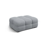 Kendal Pouf mit Bezug aus Strukturierter Stoff (Ota10) in Platinum, 104x72 cm – Bild 3