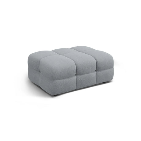 Kendal Pouf mit Bezug aus Strukturierter Stoff (Ota10) in Platinum, 104x72 cm – Bild 3