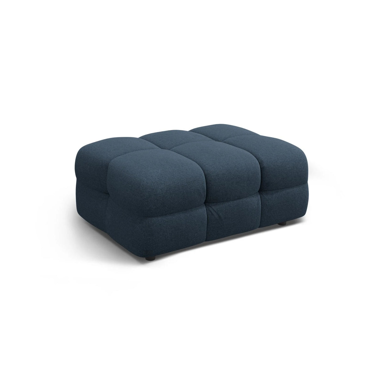 Kendal Pouf mit Bezug aus Strukturierter Stoff (Ota18) in Marineblau, 104x72 cm – Bild 3