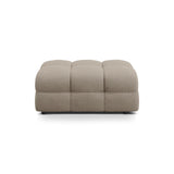 Kendal Pouf mit Bezug aus Strukturierter Stoff (Ota7) in Dunkelbeige, 104x72 cm – Bild 1