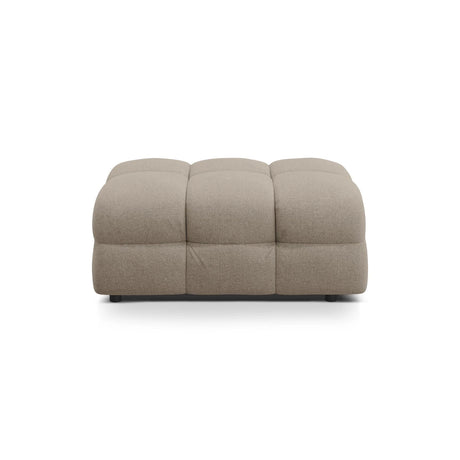 Kendal Pouf mit Bezug aus Strukturierter Stoff (Ota7) in Dunkelbeige, 104x72 cm – Bild 1