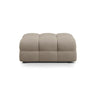 Kendal Pouf mit Bezug aus Strukturierter Stoff (Ota7) in Dunkelbeige, 104x72 cm – Bild 1