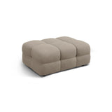 Kendal Pouf mit Bezug aus Strukturierter Stoff (Ota7) in Dunkelbeige, 104x72 cm – Bild 3