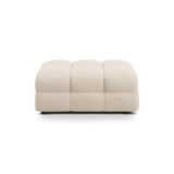 Kendal Pouf mit Bezug aus Strukturierter Stoff (Ota8) in Beige, 104x72 cm – Bild 1