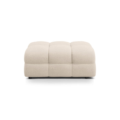 Kendal Pouf mit Bezug aus Strukturierter Stoff (Ota8) in Beige, 104x72 cm – Bild 1
