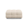 Kendal Pouf mit Bezug aus Strukturierter Stoff (Ota8) in Beige, 104x72 cm – Bild 1