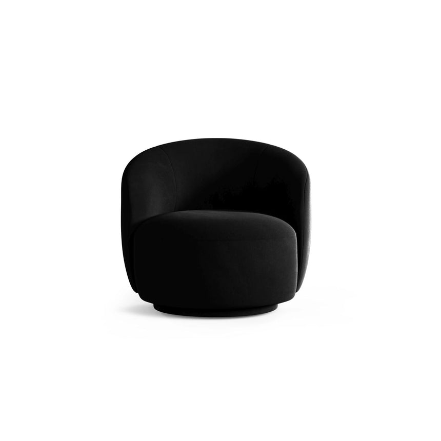 Letizia Sessel aus Samt (Casino Black) in Schwarz, 86x83 cm – Bild 1