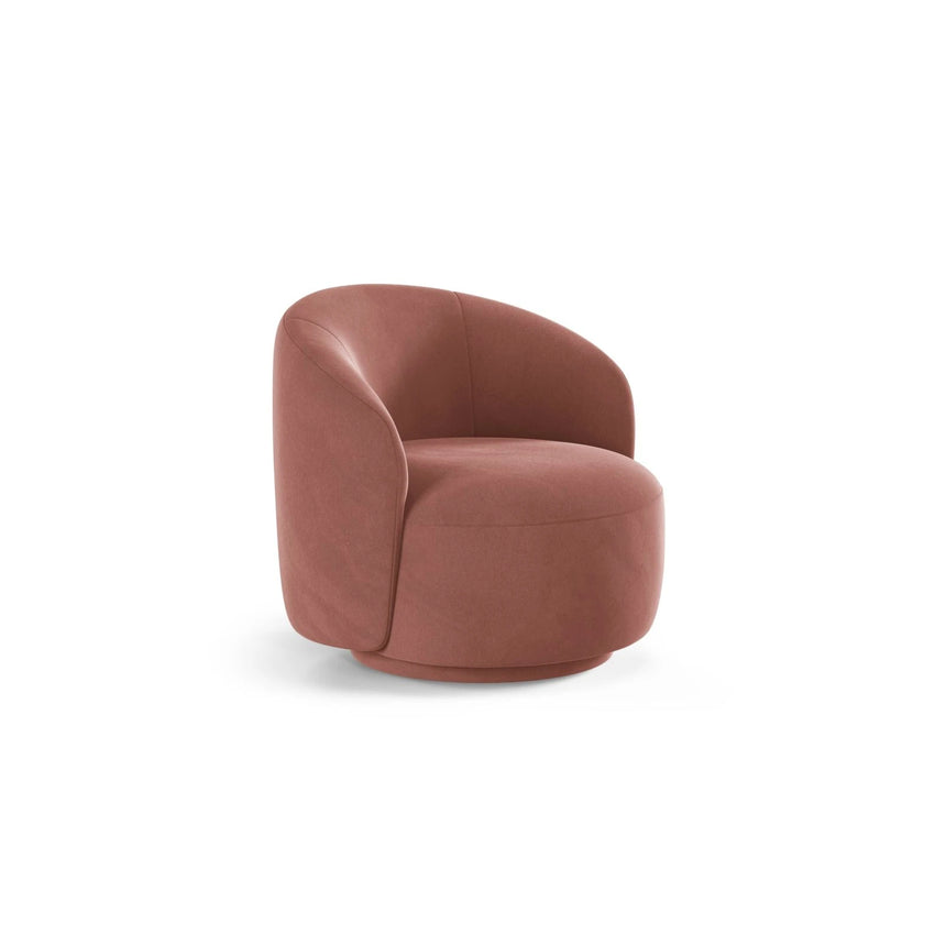 Letizia Sessel aus Samt (Casino Salmon) in Flamingo, 86x83 cm – Bild 3