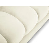 Mamaia 2-Sitzer Chaiselongue Linke Seite, Beine Goldmetall, mit Bezug aus Samt (Blu22) in Leichtes Beige, 185x102 cm – Bild 5