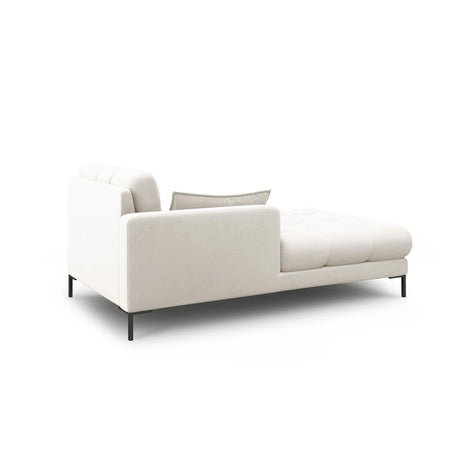 Mamaia 2-Sitzer Chaiselongue Linke Seite, Metallbeine Schwarz, mit Bezug aus Samt oder Strukturstoff, 185x102 cm – Bild 3
